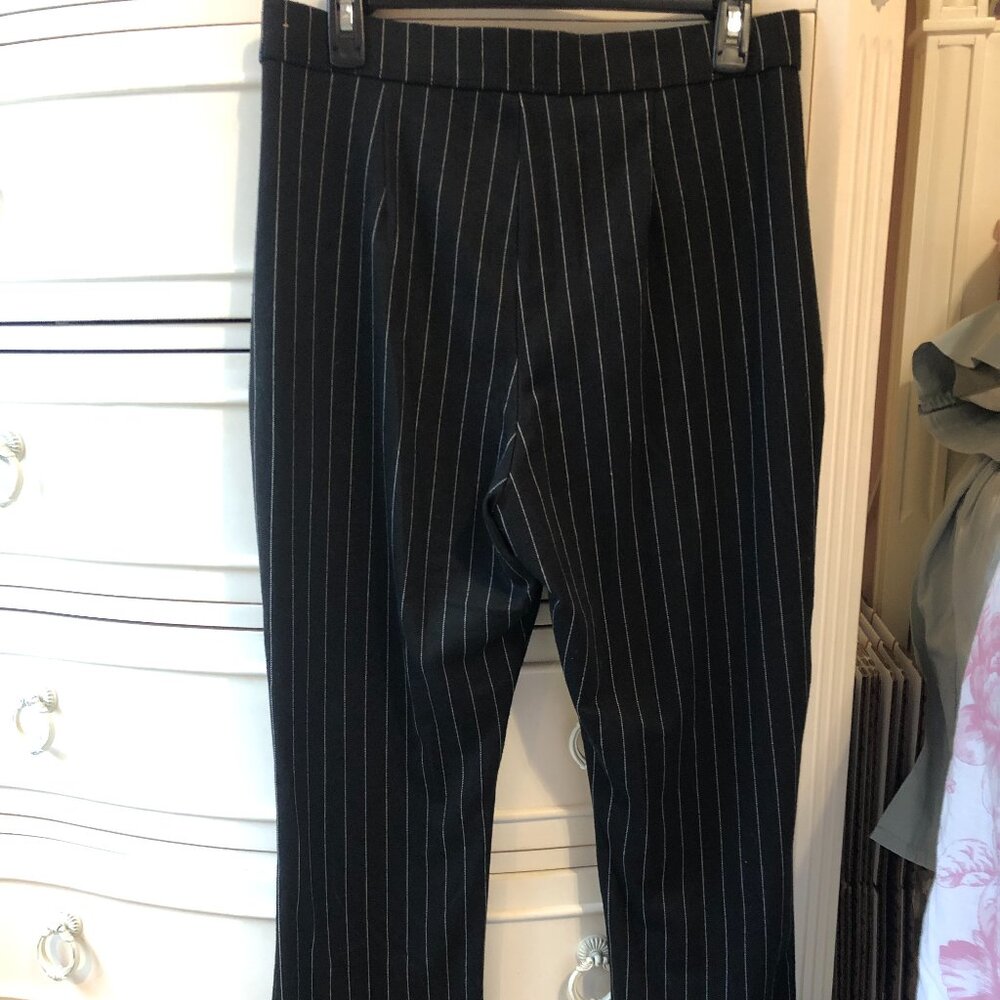 Large Hollister Black Dress Pants with White Stripes